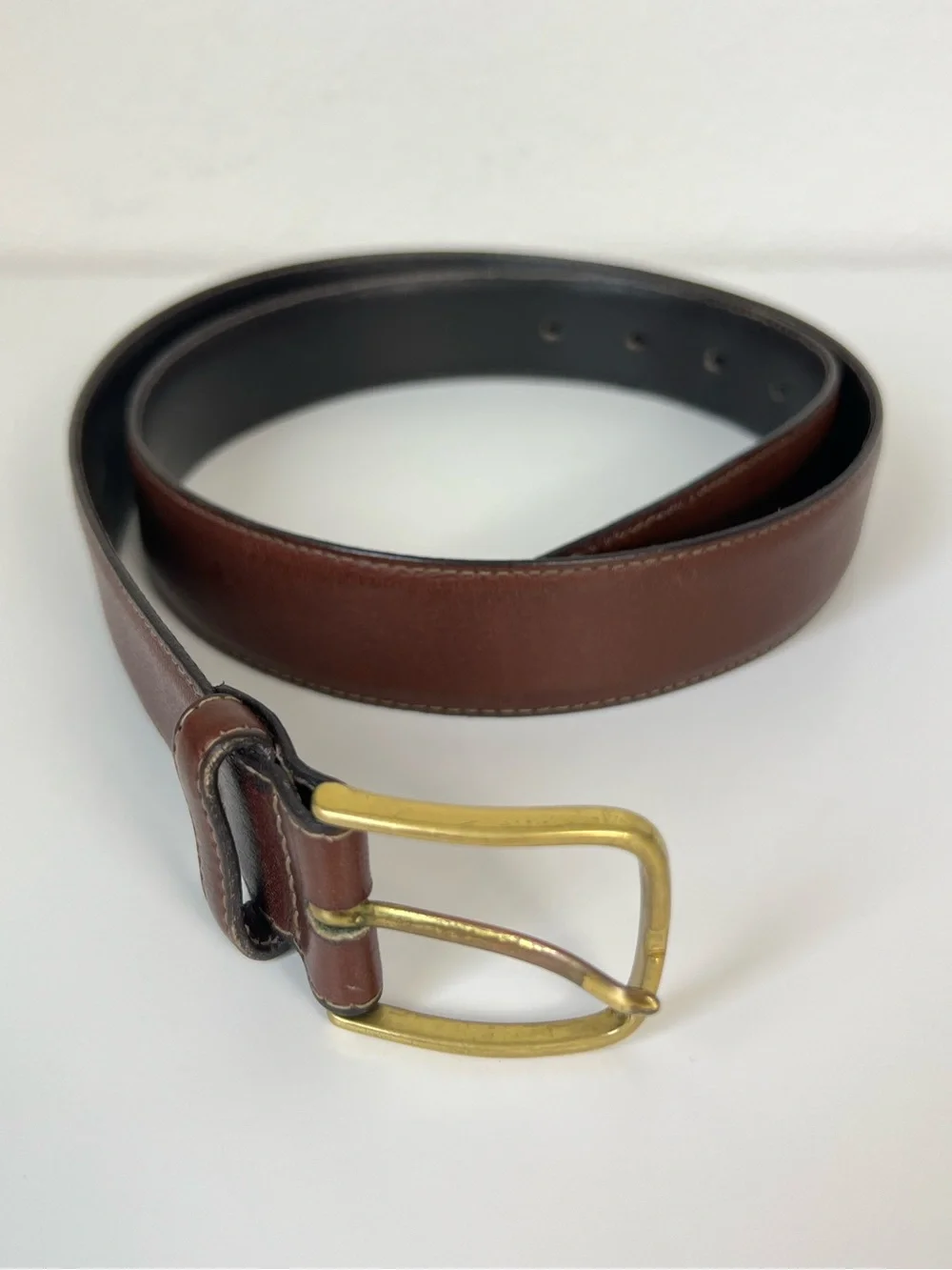VTG Robinson’s California Venezia Glove Leather Brown Belt Size 32 Preppy Casual